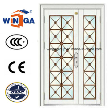 Exterior Steel Secuirty Entrance Door for Building with Ce (W-GD-19)